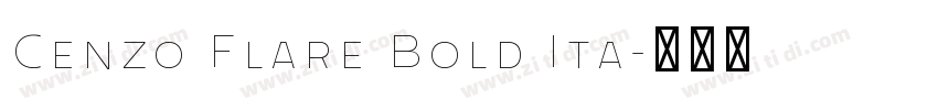 Cenzo Flare Bold Ita字体转换